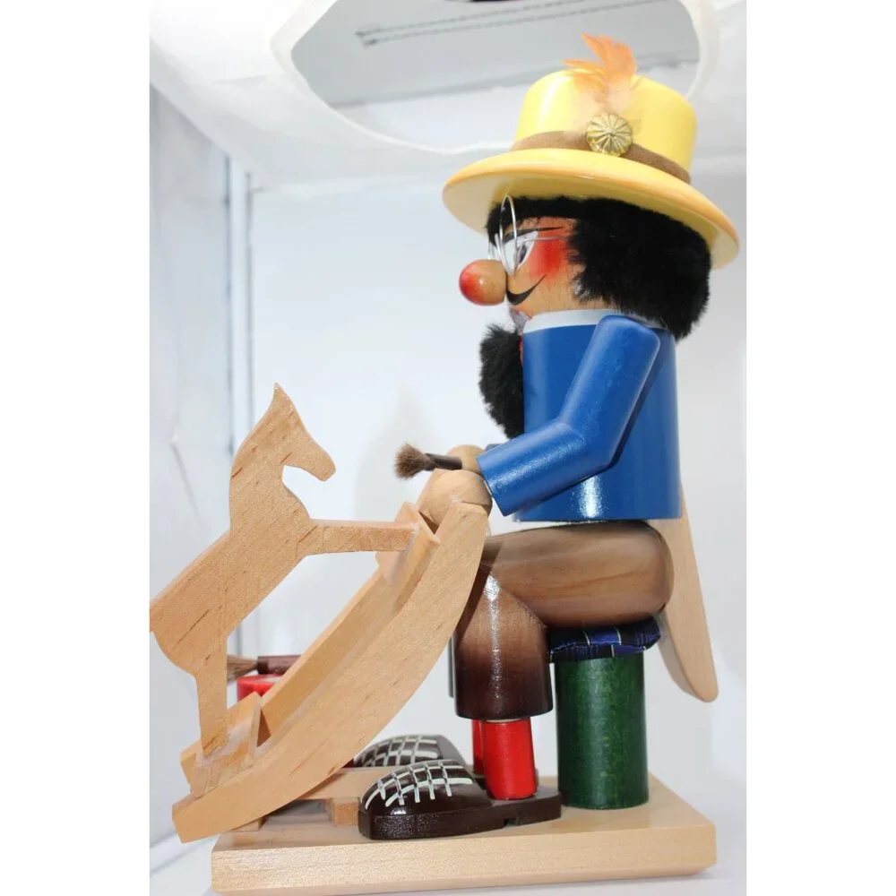 Vintage Steinbach Volkskunst Wooden Nutcracker - The Toy Maker - 12